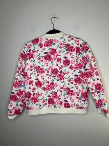 Oshkosh B'gosh Floral Bomber Jacket Girls Full Zipper Cotton Viscose Size 14 - Picture 6 of 9