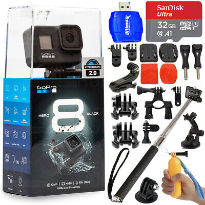 GoPro HERO8 4K Waterproof Action Camera Black CHDHX-801 + 32GB Action  Bundle 818279024289 | eBay