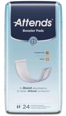 Attends Booster 24 Pads New. Pack of 24