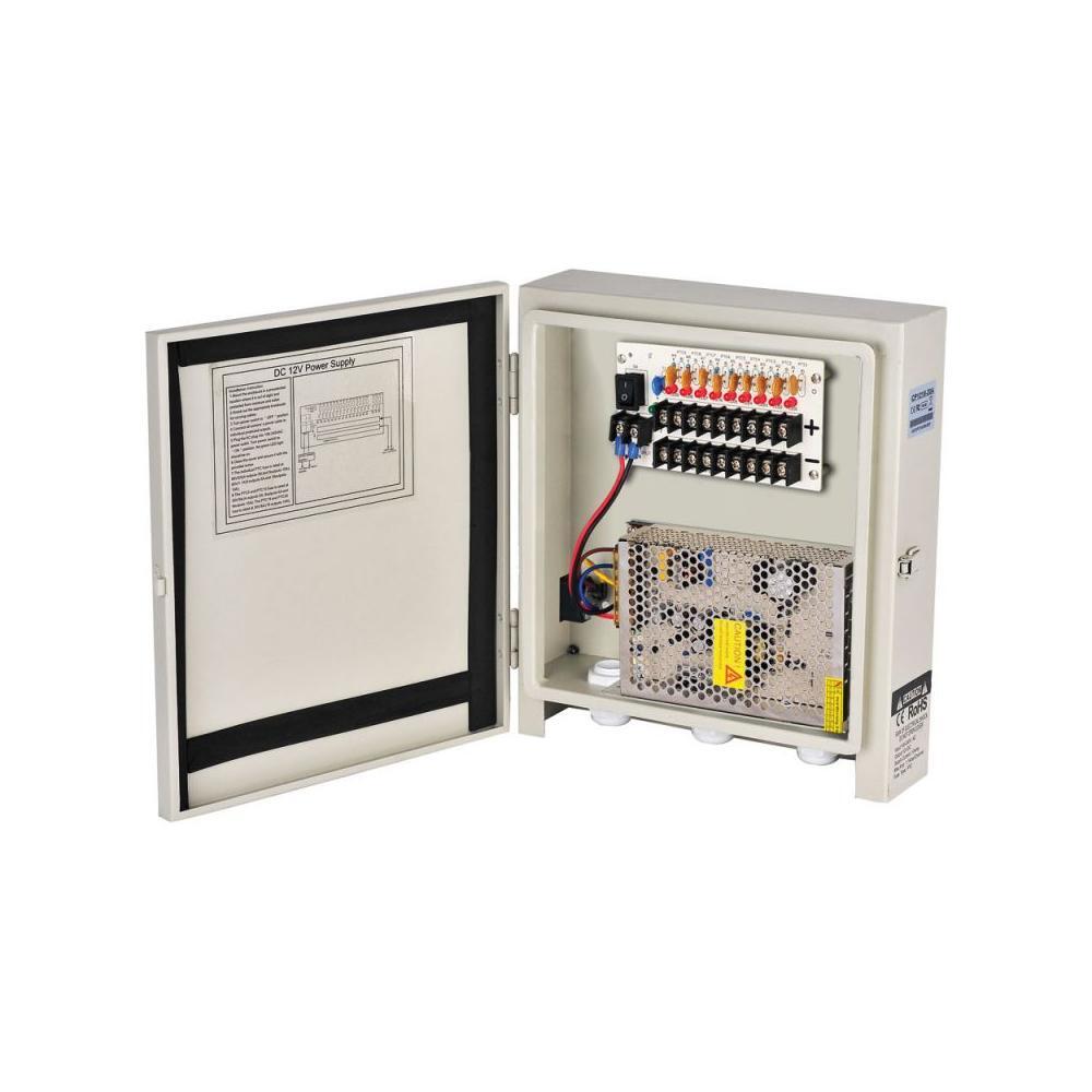 SAM-2516 ALIMENTATORE CENTRALIZZATO PER TELECAMERE 9 USCITE IP66 12V / 10A. 
