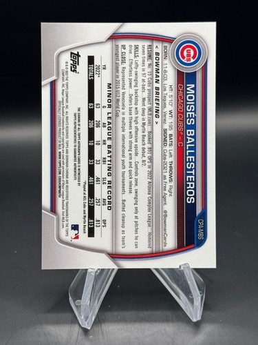 Moises Ballesteros 2023 Bowman Chrome 1st Auto True Blue /150 Cubs RC CallUp - Picture 2 of 2