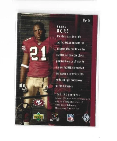 2005 SPx Holoview #15 Frank Gore NMMT - Image 2 of 2