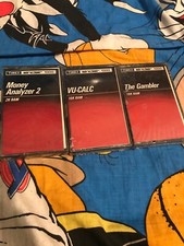 VINTAGE TIMEX SINCLAIR Lot Of 3 Sealed Cassettes VU CALC gambler Money 2 16K Ram
