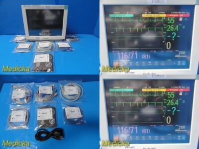 Philips Intellivue MP70 Critical Care Monitor M8007A W/ NEW Leads & Module~32129