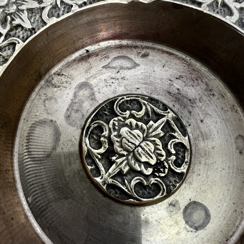Antique 3 pc Brass Incense Burner Ashtray CandleHolder Tibetan Lion Details I704 - Picture 5 of 9