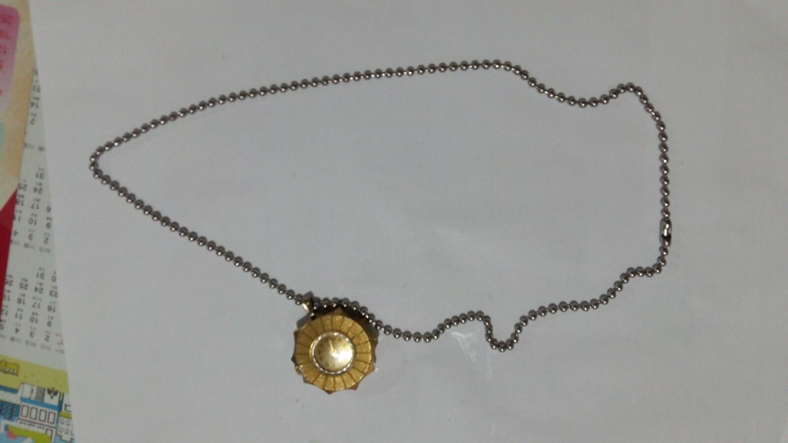 1960s Vintage ROUAN Pendant Nurse-watch, gold-tone, used condition, good running
