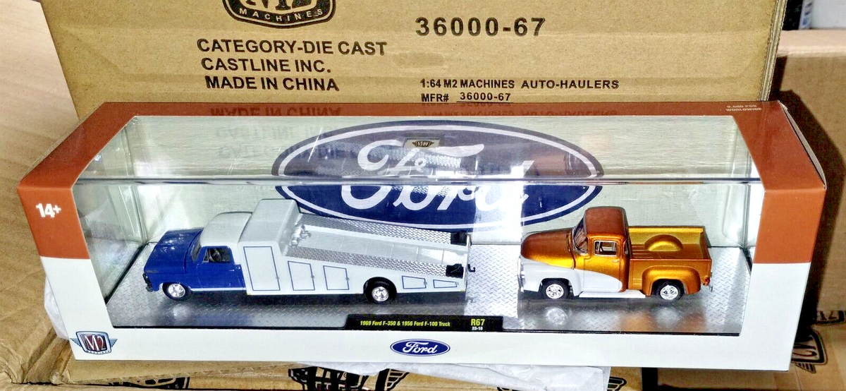 m2 machines 1/64 Auto Haulers 1969 Ford F350 1956 Ford F100 R67