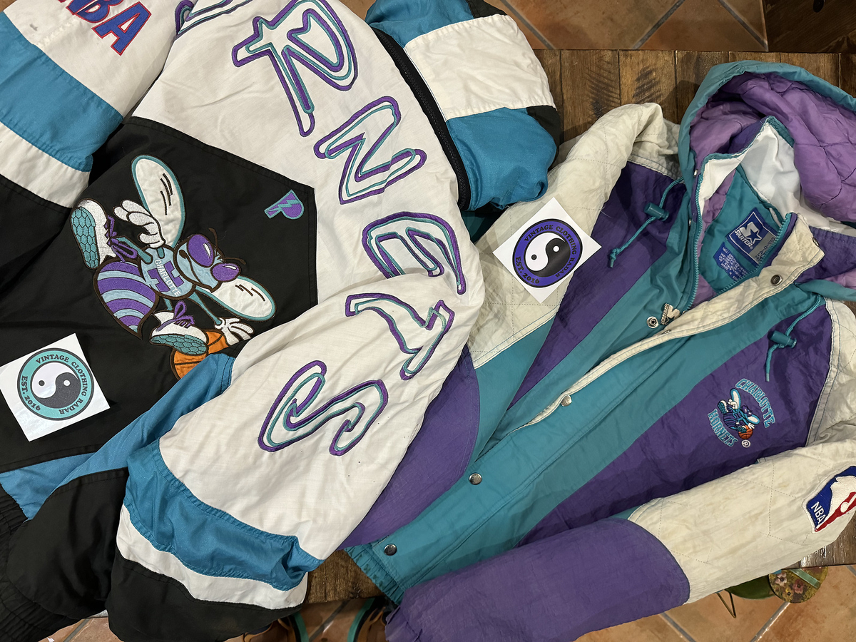 vintage 90s charlotte hornets pro player & starter jackets vintage 90s charlotte hornets pro player & starter jackets