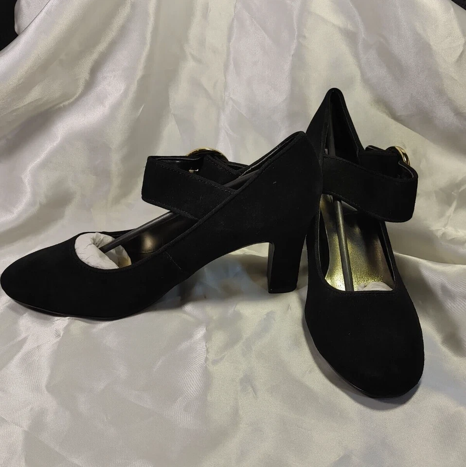 hot in hollywood suede mary jane heels size 8.5 346818 - Image 2 of 4