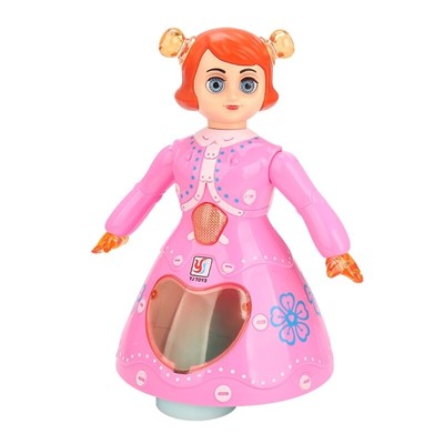 Dancing Robot for Kids Toddles with Music LED Girls Rotate Walk Electric Doll
