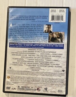 Three Kings - George Clooney Mark Wahlberg Ice Cube ~DVD David O