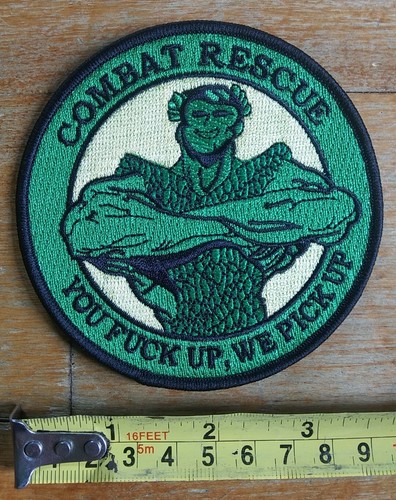 USAF ~ Pararescue PJ's ~ Combat Rescue Green Giant ~ You F Up Air Force PATCH - Picture 4 of 6