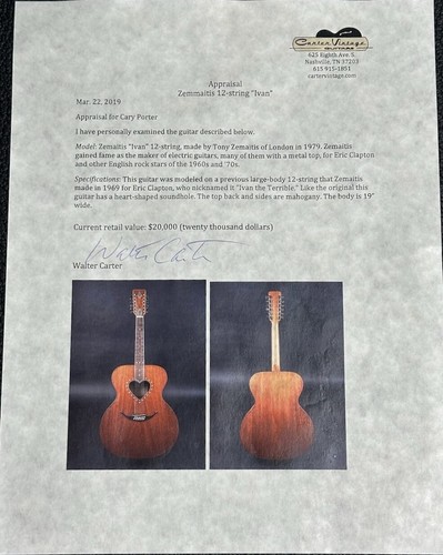 1978 Tony Zemaitis 12-String Heart Shaped Sound-hole Jumbo 1 of a kind & Minty. - Picture 18 of 20