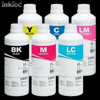 6x1L InkTec  Tinte refill ink kit set für Epson L800 L801 L805 L810 L850 L1800