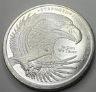 1 TROY OZ .999 FINE SILVER LIBERTY EAGLE AMERICAN FLAG RI4