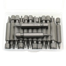 TMAX 25 pc T8 Torx Star 6P Head Screwdriver Bit Set, S2 Steel 2" Insert Bits