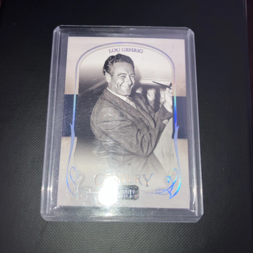 Lou Gehrig siglo celebridad cortes #18/50 New York Yankees leyenda SSP HOF oro/50 Foto 4 de 4