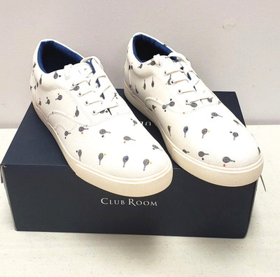 Club Room Men's Lance Colorblocked Lace-Up Sneaker Blue/White Print Size 12 M