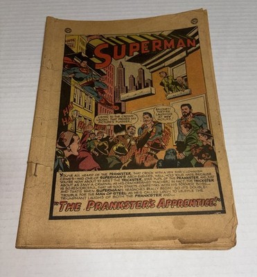 Superman #69 Missing Cover POOR Vintage 1951 comic book