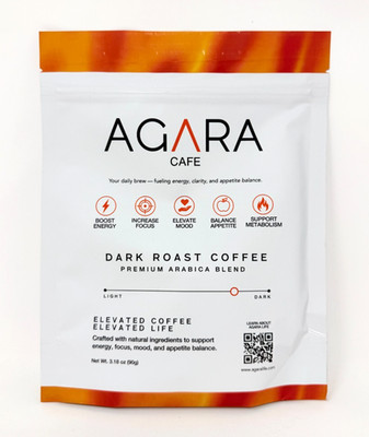AGARA CAFE Weight Loss Focus & Energy Dark Roast Coffee Premium Arabica Blend
