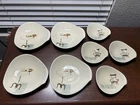 Vintage Red Wing Pottery Hearthside Pattern: (4) Large & (4) Small Serving Bowls