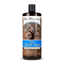 Dr. Woods Raw African Liquid Peppermint Black Soap 8 Fl oz