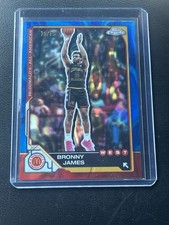 2025 Topps Chrome McDonalds AA Basketball Blue Lava Bronny James # /75