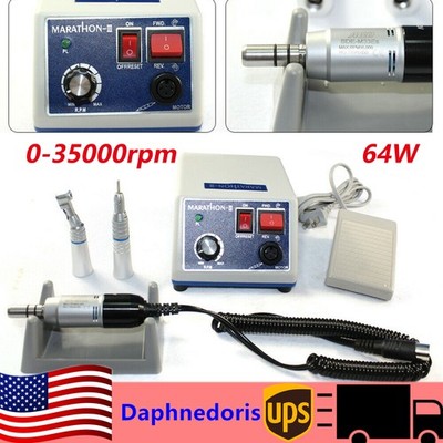 Dental Lab Marathon Micromotor N3 Straight Contra Angle Handpiece 35K RPM 110v