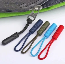 10pcs Zipper Pull Replacement Cord Tags Plastic Fixers for Bags Tents - NEW