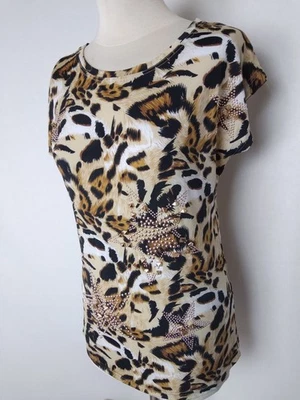 Damen Sommer Shirt Tunika Leo Sterne aus Nieten Viskose MODERN TIMES Gr.40(S/M) - Bild 1 von 4