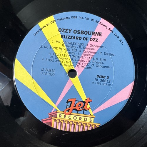Ozzy Osbourne / Blizzard Of Ozz LP Jet 36812 - Picture 13 of 16