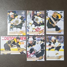 Upper Deck 2025-26 Series 1 Hockey Boston Bruins 6 Base Card Lot