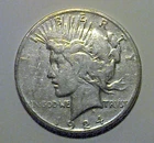 1924 Peace Silver Dollar Coin.  Genuine (Always).