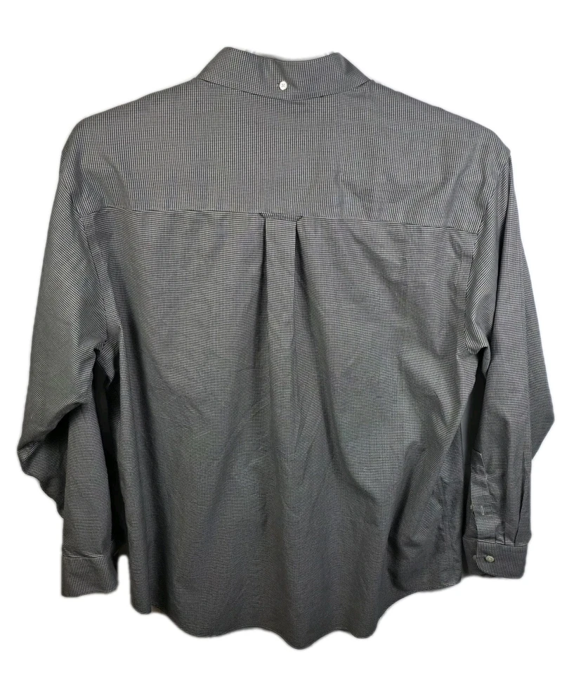 Turnbury Non Iron Men's Large / 34  Gray Checkered Long Sleeve Dress Shirt - Image 4 of 4
