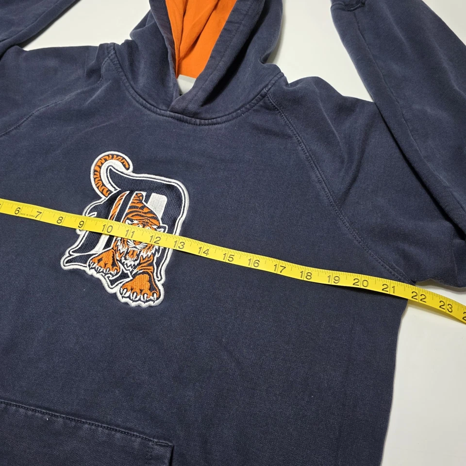 Sudadera con Capucha Pullover Jóvenes Tigres de Detroit MLB Niños Talla 18/20 Azul Marino Bordado  Foto 4 de 4