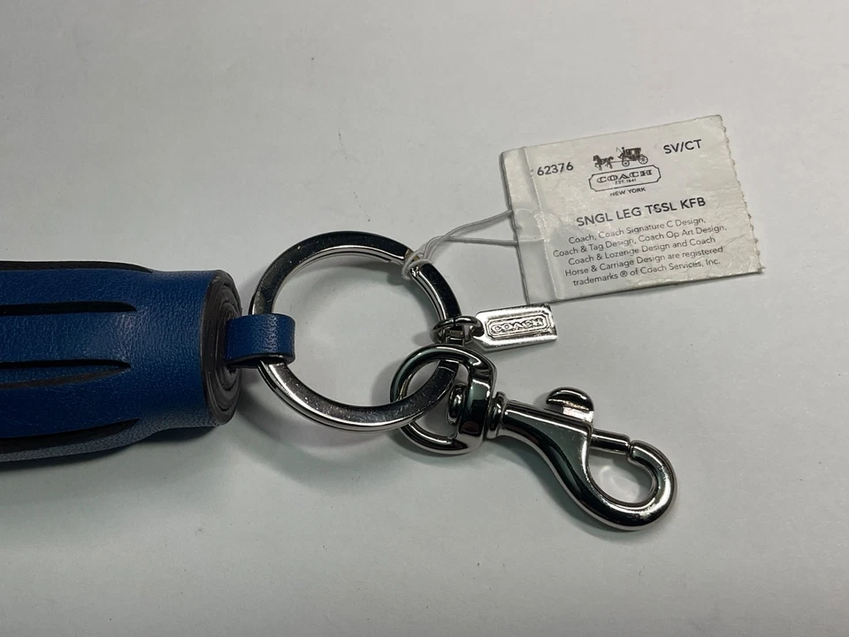 COACH Legacy Cuero Borla Bolso Dije Llavero Llavero Nuevo con Etiquetas 62376 Foto 2 de 4