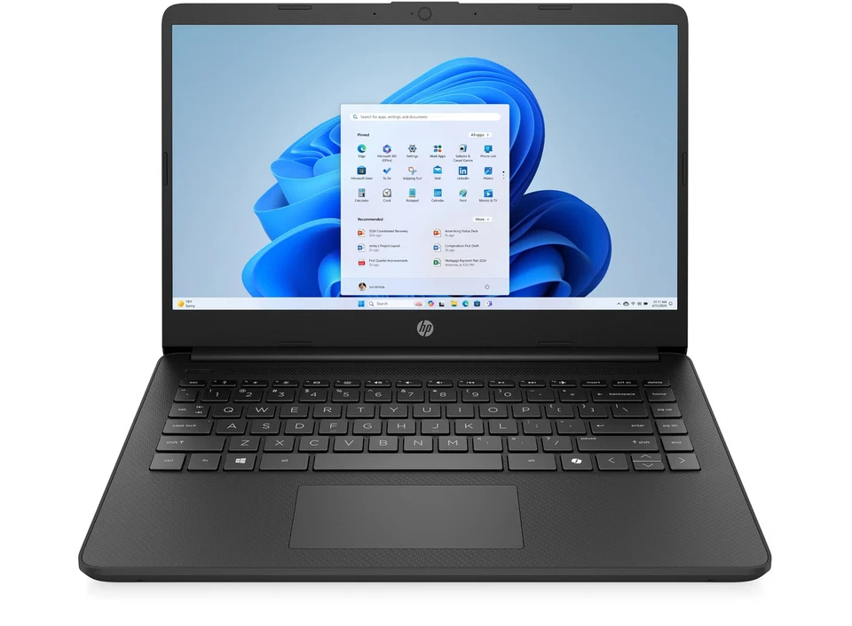 HP 14" Laptop - Intel® N150, 4 GB, 128GB, Black with 1 year Microsoft 365