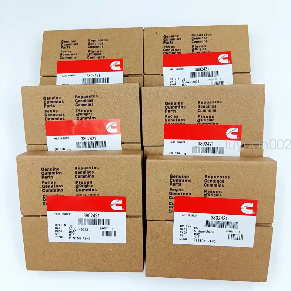 6X 3802421 Standard Piston Rings Fits for 89-98 Dodge 6B 6BT 5.9 12V - Image 2 of 4