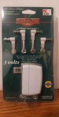 Vintage 1998 Lemax Conventry Cove AC Power Adapter w/4 Output Jacks(NIB)