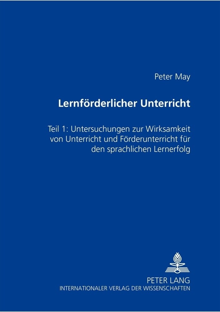 Thumbnail - Lernförderlicher Unterricht Peter May Taschenbuch Deutsch Peter Lang