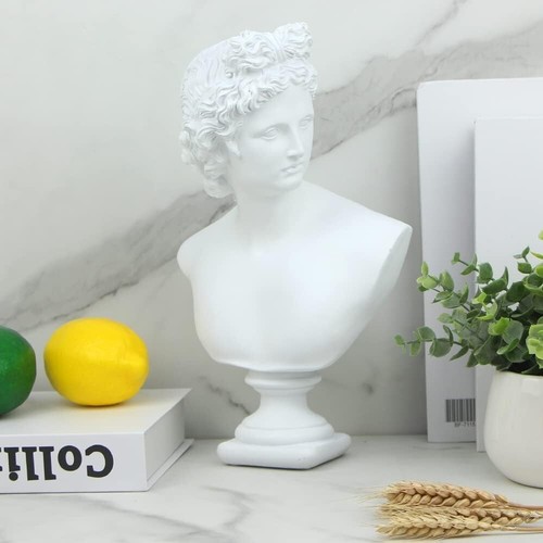 Renaissance-Inspired 12.6in Greek Apollo Sculpture - Perfect Housewarming Gift - Picture 7 of 10