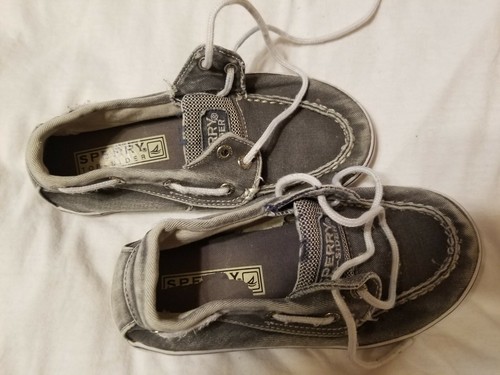 sperry niños niñas zapatos talla 12.5 M Reino Unido 12 gris descolorido corbata súper linda - Imagen 3 de 12