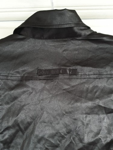 Bluse OPUS M 38 schwarz Satin schräg aufgesetzte Brusttasche ausgefallen sexy - Bild 7 von 10
