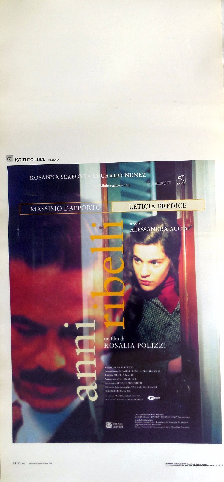 Locandina originale film Anni ribelli (1996) - Regia di Rosalía Polizzi