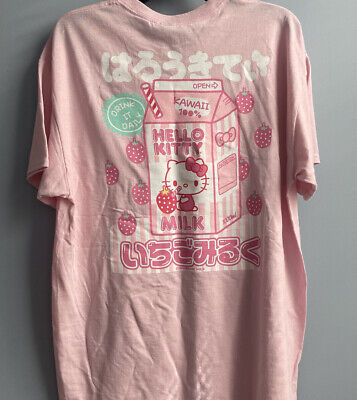 HELLO KITTY STRAWBERRY MILK JUNIORS SHIRT SIZE SIZE 2X NEW