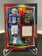 MICHAEL PITTMAN JR. RC 2020 PANINI SELECT PRIZM JERSEY PATCH DS-MPI COLTS
