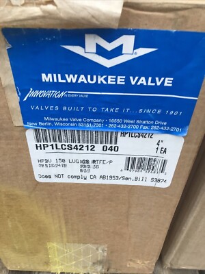Milwaukee Valve HP1LCS4212  040 HP 4'' 150 LUG LEVER