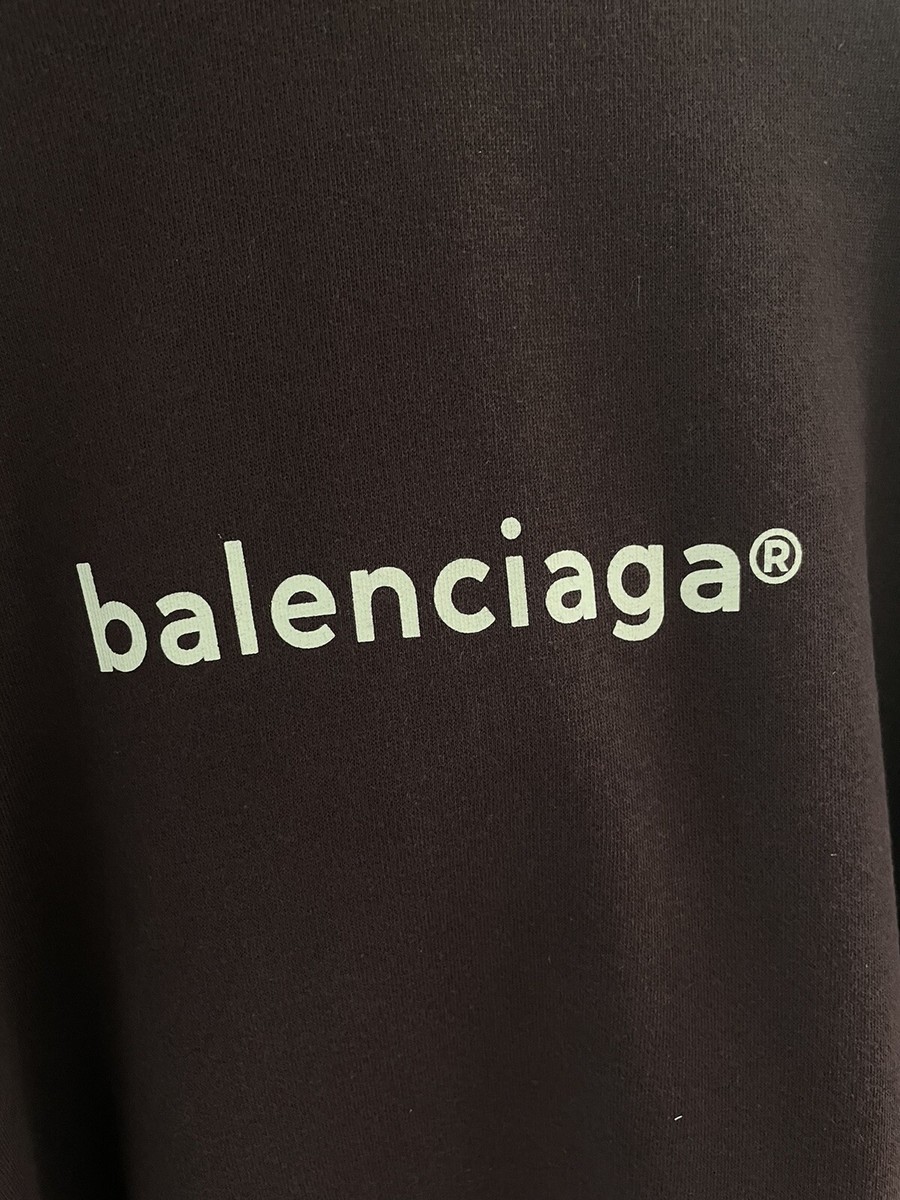 Balenciaga Copyright Logo Hooded Sweatshirt - L Purple Balenciaga Copyright Logo Hooded Sweatshirt - L Purple