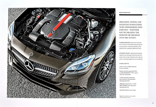 CATALOGO BROCHURE VENDITA MERCEDES SLC ROADSTER 2019 COME NUOVE ~ 30 PAGINE ~ 8" x 11" - Foto 4 di 12