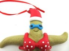 Female Bikini Starfish Santa Christmas Tree Ornament — photo 6
